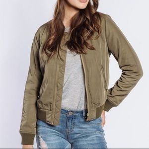 Olive green bomber jacket